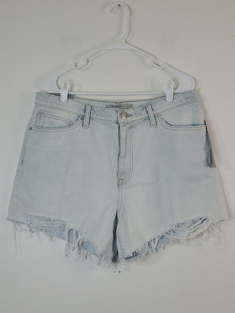 NWT Hudson High-rise Boyfriend Denim Cutoff Shorts Devon Size 33 Womens